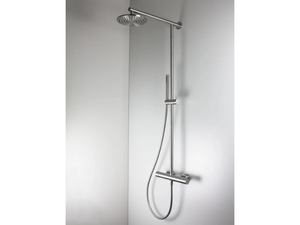 DMB 0031134X - Wall-mounted stainless steel shower panel with hand shower _ Super Inox